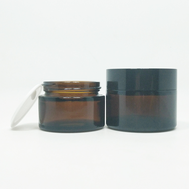 empty classic round stock glass jars 5g 10g 20g 30g 50g 100g face eye cream clear glass jar with matte silver lid for skincare