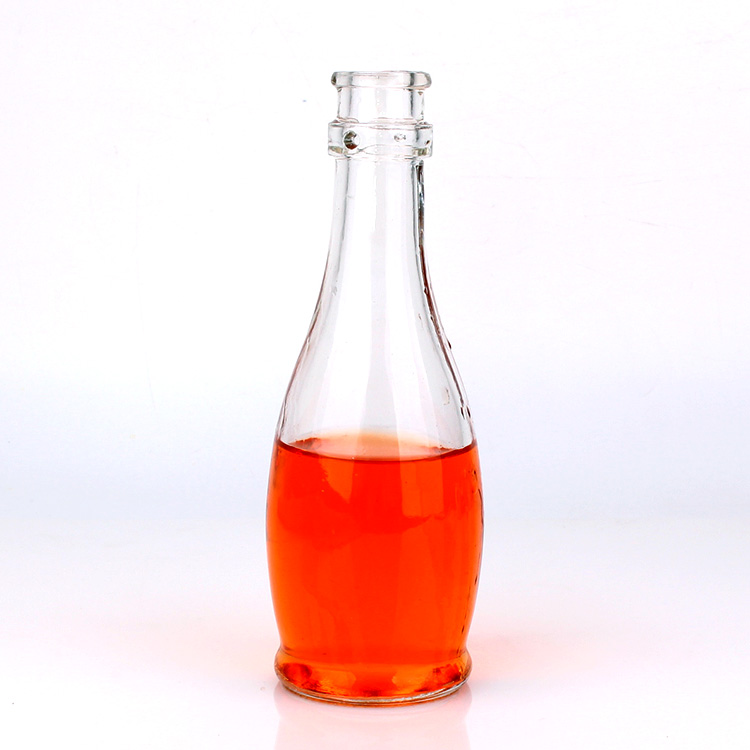 empty clear 350ml swing top glass dressing bottles with flip cap