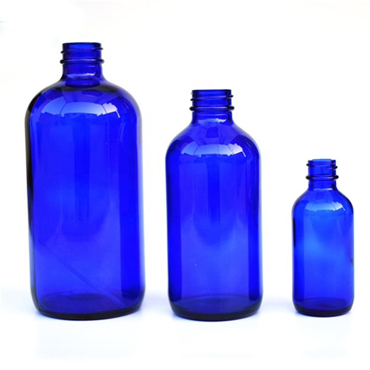 empty clear 500ml 16 oz 8 oz boston round glass bottle with black trigger sprayer cap