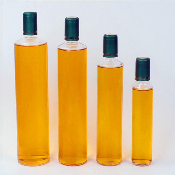 empty clear 750ml 500ml 250ml dorica olive oil juice bottle with cap
