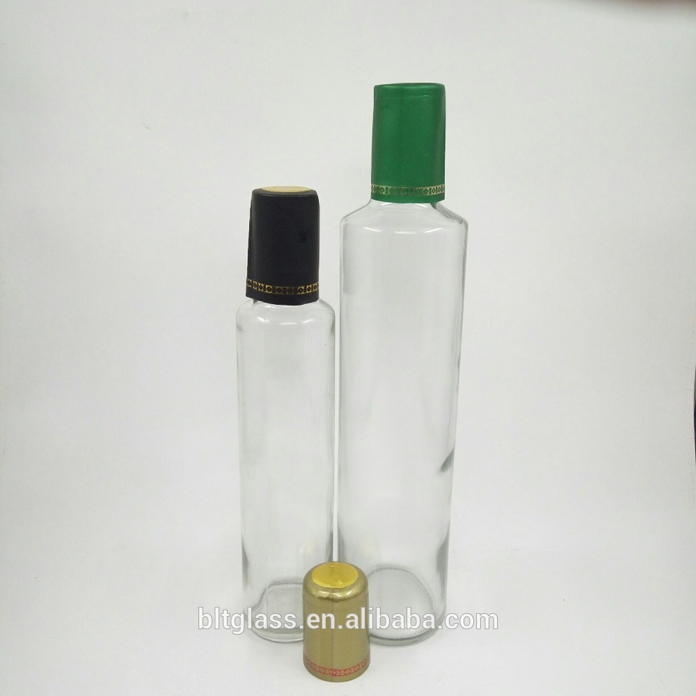 empty clear 750ml 500ml 250ml dorica olive oil juice bottle with cap