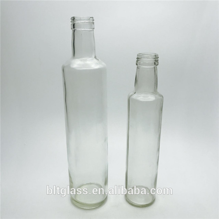 empty clear 750ml 500ml 250ml dorica olive oil juice bottle with cap