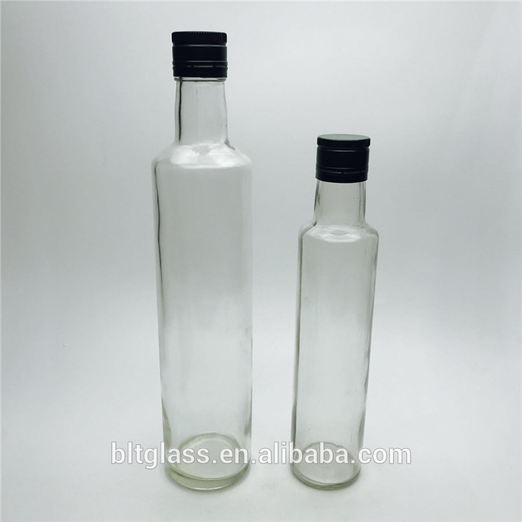 empty clear 750ml 500ml 250ml dorica olive oil juice bottle with cap