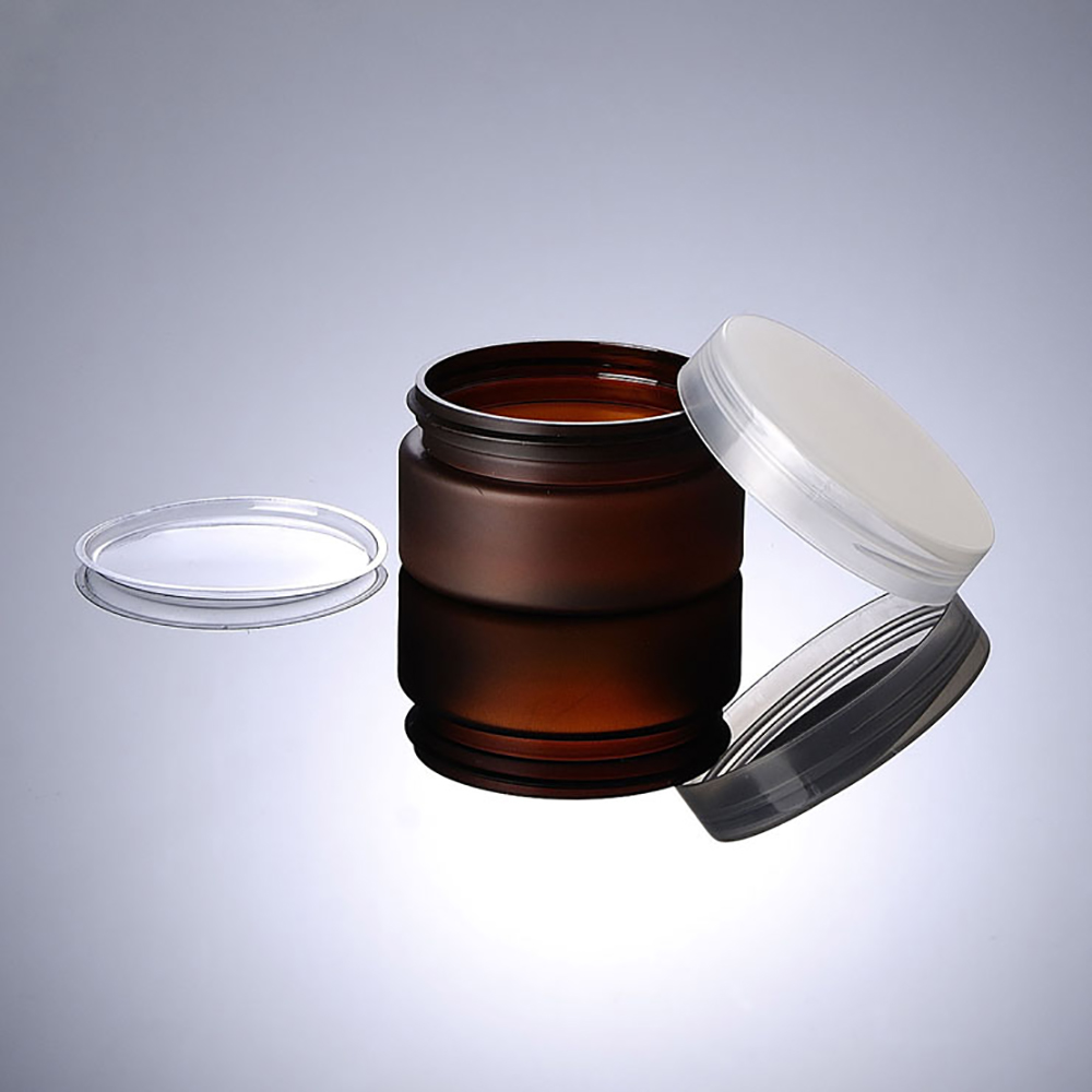empty clear/amber 50g 100g 120g 150g 200g cosmetic container plastic skincare cream jar with lid