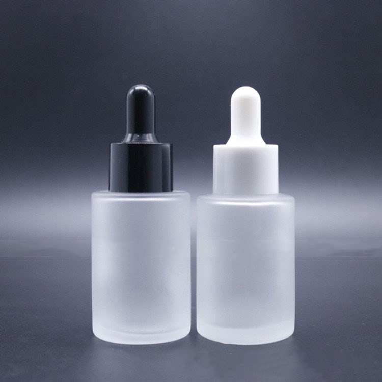 empty clear frosted face eyelash serum bottles 30 ml with dropper for cosmetic