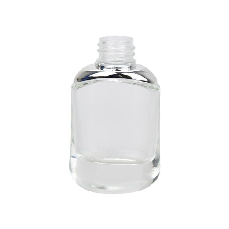 empty clear glass aluminum dropper bottle cosmetic skincare essential oil glass dropper bottle