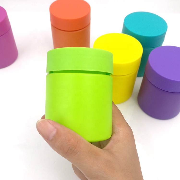 empty colored child proof bottles herb cbd nuts containers 1oz 2oz 3oz 4oz 5oz 8oz matte pink glass kush jar with CR screw lids