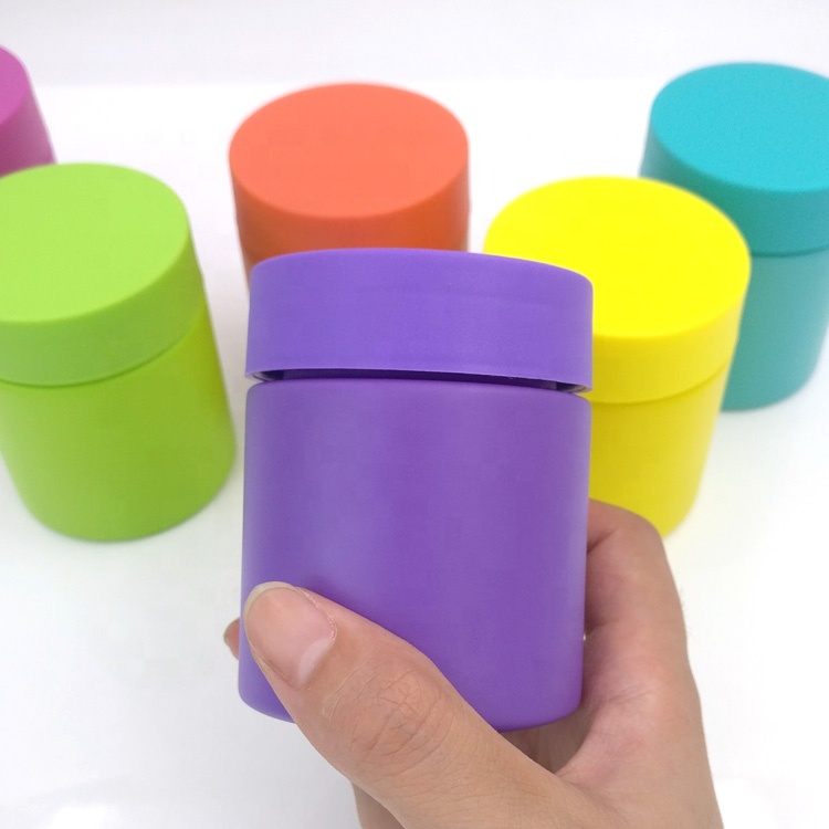 empty colored child proof bottles herb cbd nuts containers 1oz 2oz 3oz 4oz 5oz 8oz matte pink glass kush jar with CR screw lids