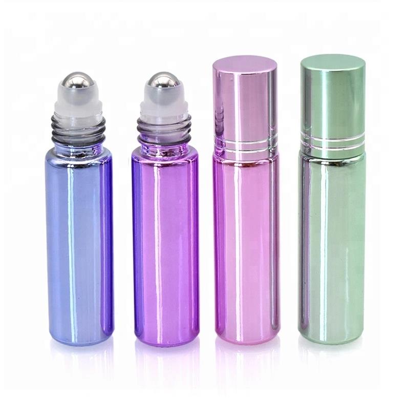 empty colorful perfume essential oil 8 ml 5ml roller roll on bottle with stainless steel ball