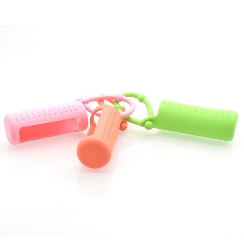 empty colorful silicone sleeve protector for 10ml thick essential oil roller bottle