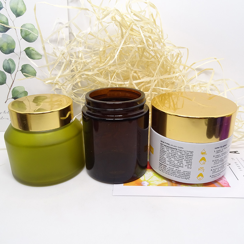 empty container screw lid cosmetic packaging skincare beauty face cream 100g 100ml glass jar