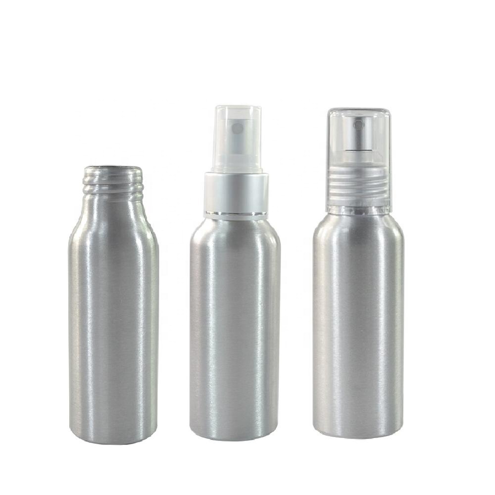 empty cosmetic container 100ml aluminum mist spray bottle with Atomiser