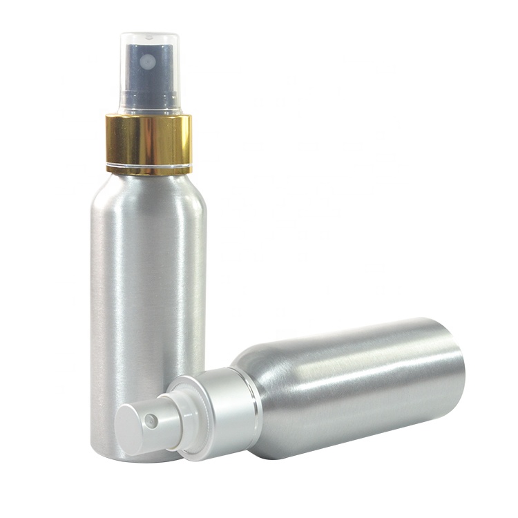 empty cosmetic container 100ml aluminum mist spray bottle with Atomiser