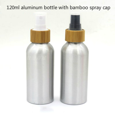 empty cosmetic container 1oz 2oz 4oz 5oz 8oz 16oz bamboo pump spray dispenser Aluminum bottle