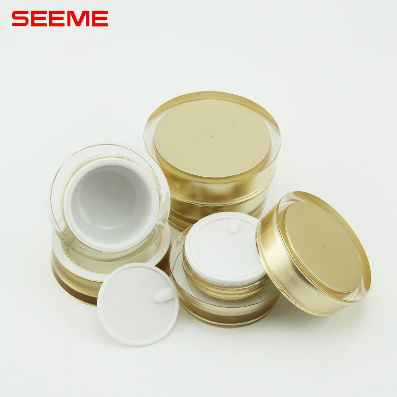 empty cosmetic cream jar acrylic skincare packaging 30g 50g