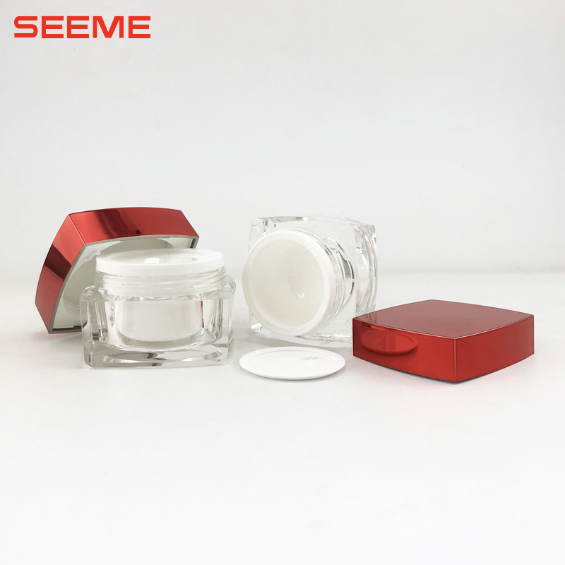 empty cosmetic cream jar plastic skincare cream bottle 30g 50g
