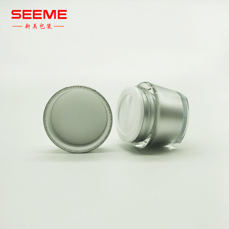 empty cosmetic cream jar square shape skincare packaging 15g