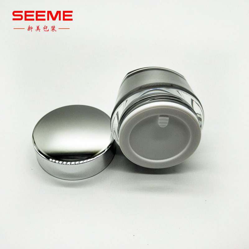 empty cosmetic cream jar square shape skincare packaging 15g