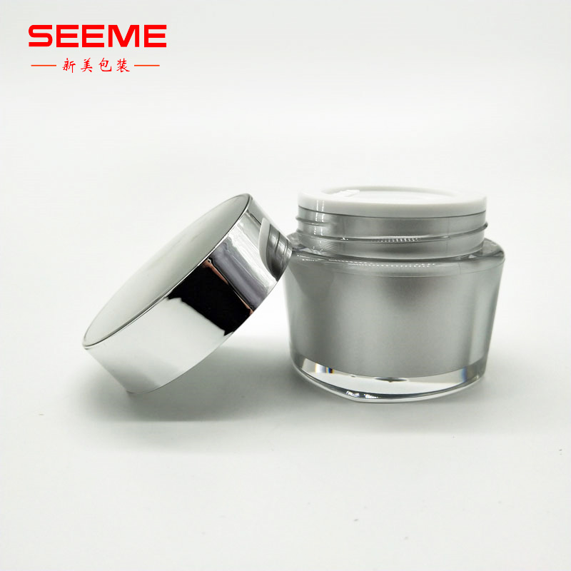 empty cosmetic cream jar square shape skincare packaging 15g