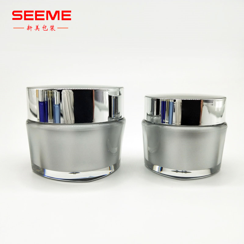 empty cosmetic cream jar square shape skincare packaging 15g