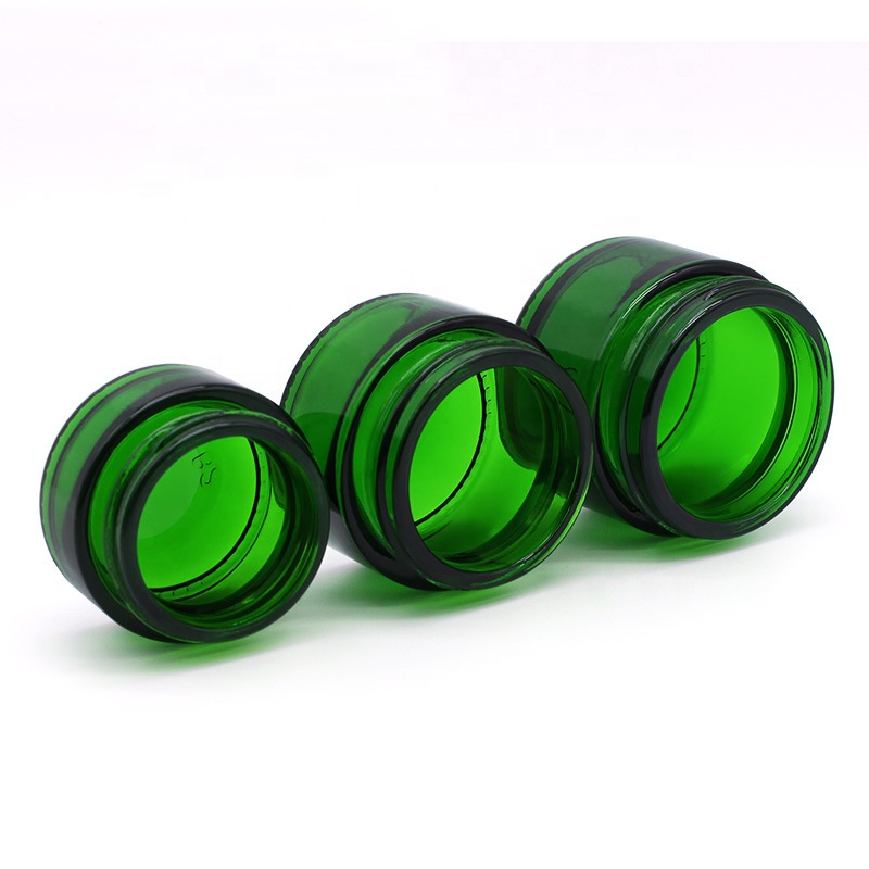 empty cosmetic cream jars 20g 30g 50g face cream packaging 20 ml 30ml 50ml glass jar green glass cosmetic jar