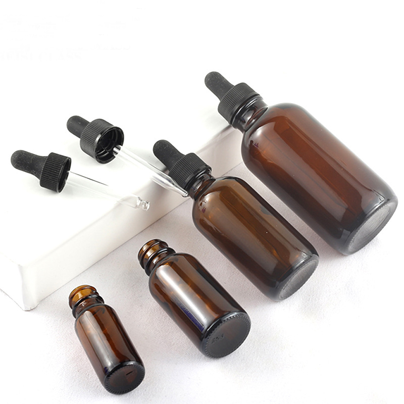 empty cosmetic dropper bottle / essential oil glass dropper bottle / amber glass dropper bottle 1 oz 30ml glass bottle dropper
