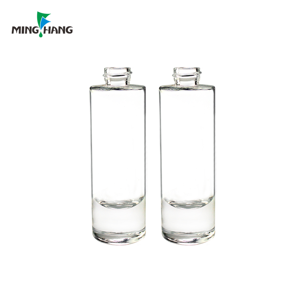 empty cosmetic lotion bottle design serum glass bottle with pump for sale