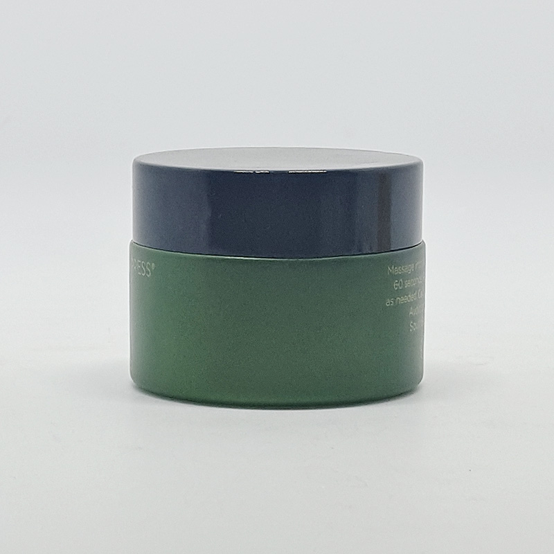 empty cosmetic packaging container skin care face cream eye gel 15ml 30ml 50ml white lid clear frosted glass jar