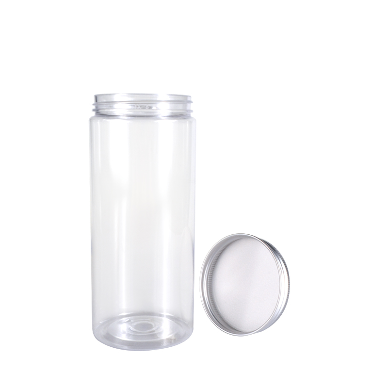 empty cosmetic packaging cream bottle 30ml 50ml 100ml 250ml 500ml plastic pet jar with aluminum lid