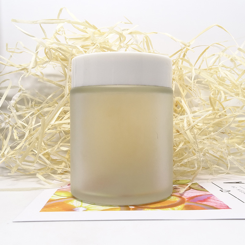 empty cosmetic packaging face cream screw lids round 100g 100ml clear glass jar in stock