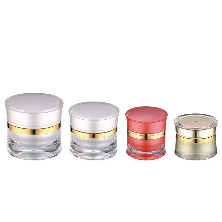 empty cosmetic packaging luxury red color round face acrylic cream jar 15g 30g 50g 15ml 30ml 50ml lotion package jar