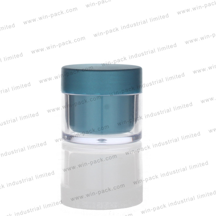 empty cosmetic packing clear luxury double wall cream jar 50g