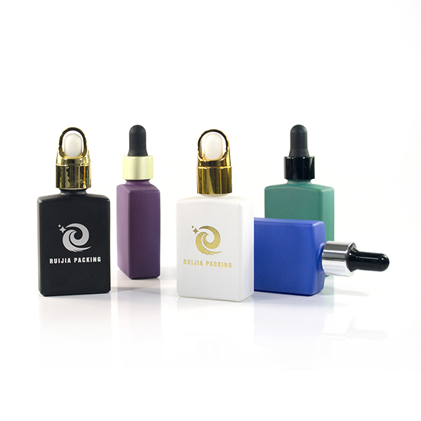 empty custom made 15ml 30ml 50ml 100ml black clear blue red rectangular glass dropper bottle with box