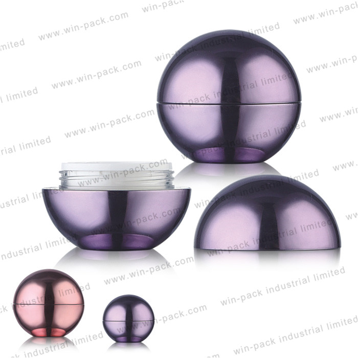 empty cute round purple 15g 30g 50g acrylic cream jar for face cream