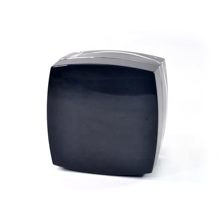 empty double wall cosmetic cream container black square acrylic plastic jar 5g 10g 15g 30g 50g