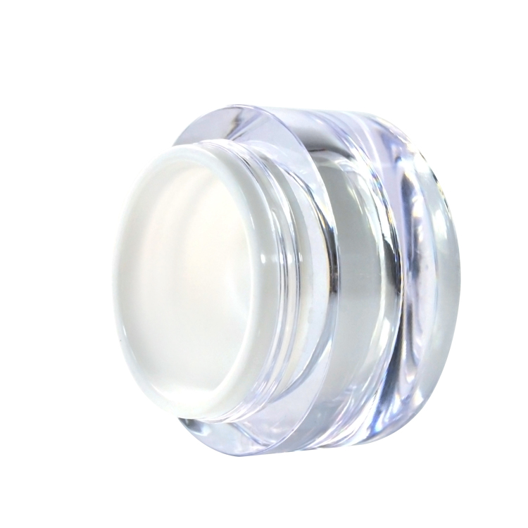 empty double wall cylinder 5g 10g 15g 20g 30g 50g face cream acrylic jar for cosmetic packing