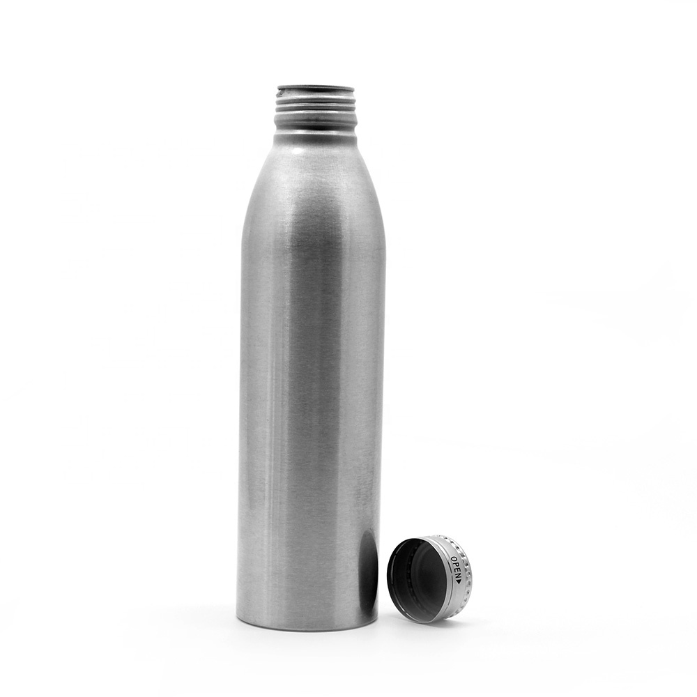 empty eco friendly unique customized design aluminum empty wholesale color aluminium beverage bottle supplier