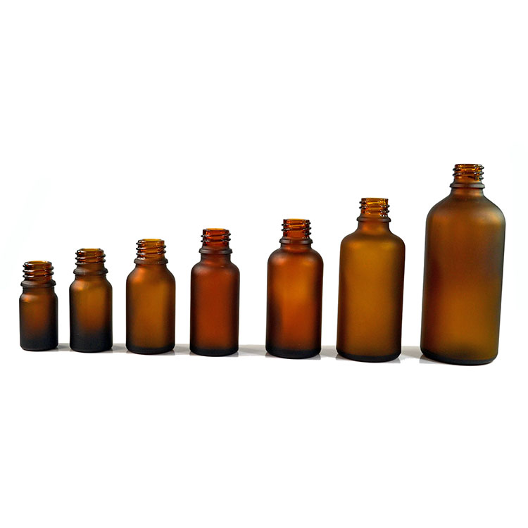 empty essential oil frosted 5ml 10ml 15ml 20ml 50ml 30ml 1oz 2oz amber oil glass dropper bottle with cap