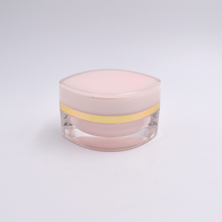 empty eye shape 15g 30g 1oz 50g pink beatiful empty designer cosmetic containers packing acrylic jar for face eye cream