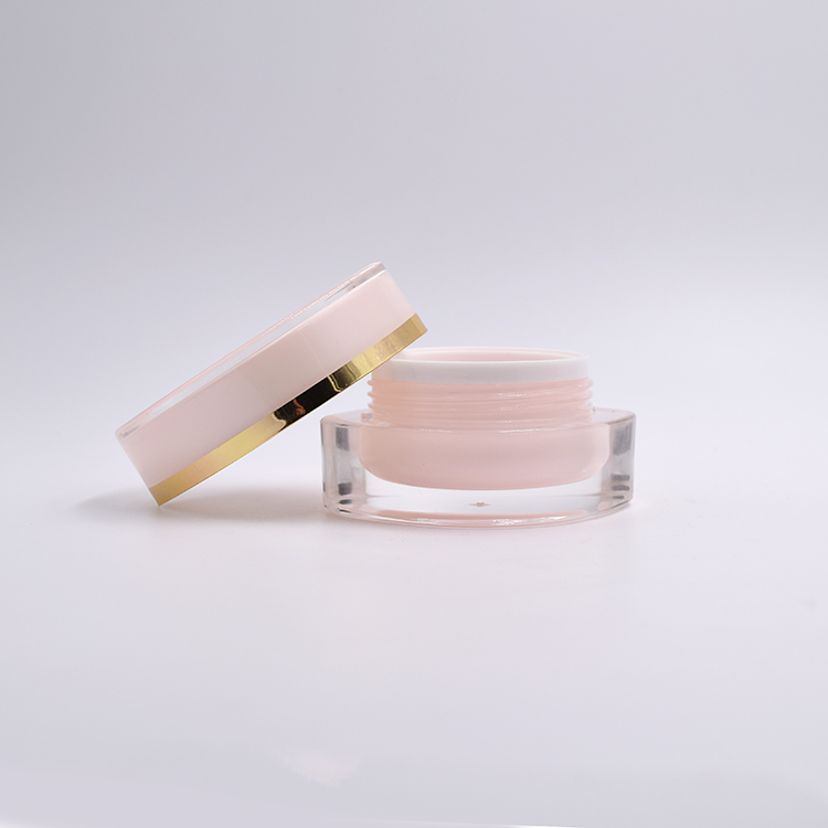 empty eye shape 15g 30g 1oz 50g pink beatiful empty designer cosmetic containers packing acrylic jar for face eye cream