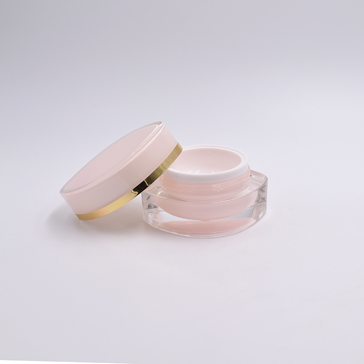 empty eye shape 15g 30g 1oz 50g pink beatiful empty designer cosmetic containers packing acrylic jar for face eye cream