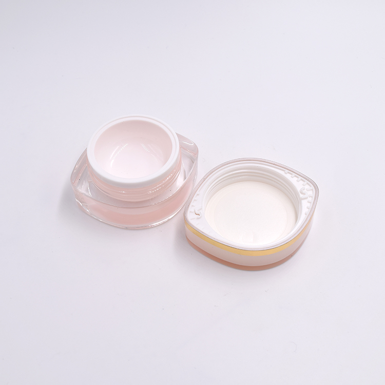 empty eye shape 15g 30g 1oz 50g pink beatiful empty designer cosmetic containers packing acrylic jar for face eye cream