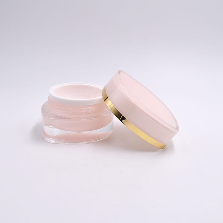 empty eye shape 15g 30g 1oz 50g pink beatiful empty designer cosmetic containers packing acrylic jar for face eye cream