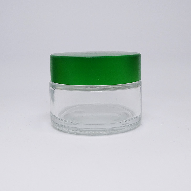 empty facial moisturizing 30ml 30g round cosmetic frosted glass jar for face cream packaging
