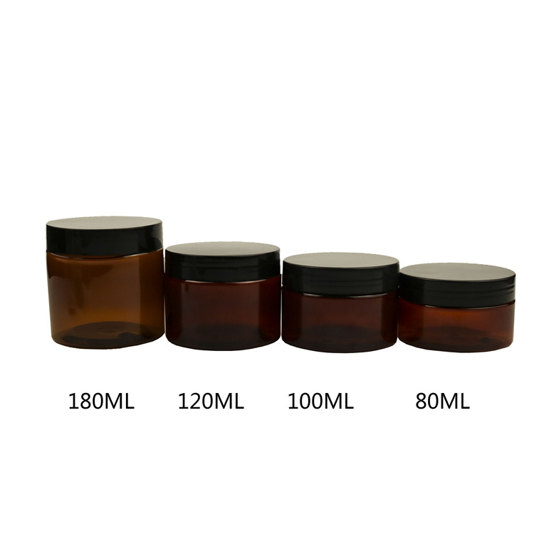 empty food container PET plastic jar 250 ml cosmetic cream jars 250g clear pet 68 caliber PP cap 8oz plastic jar