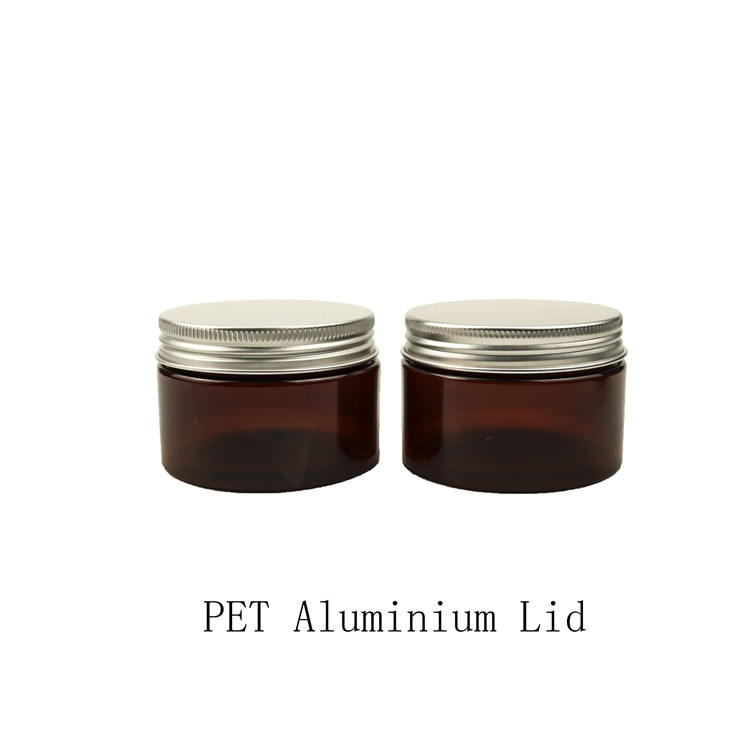 empty food container PET plastic jar 250 ml cosmetic cream jars 250g clear pet 68 caliber PP cap 8oz plastic jar