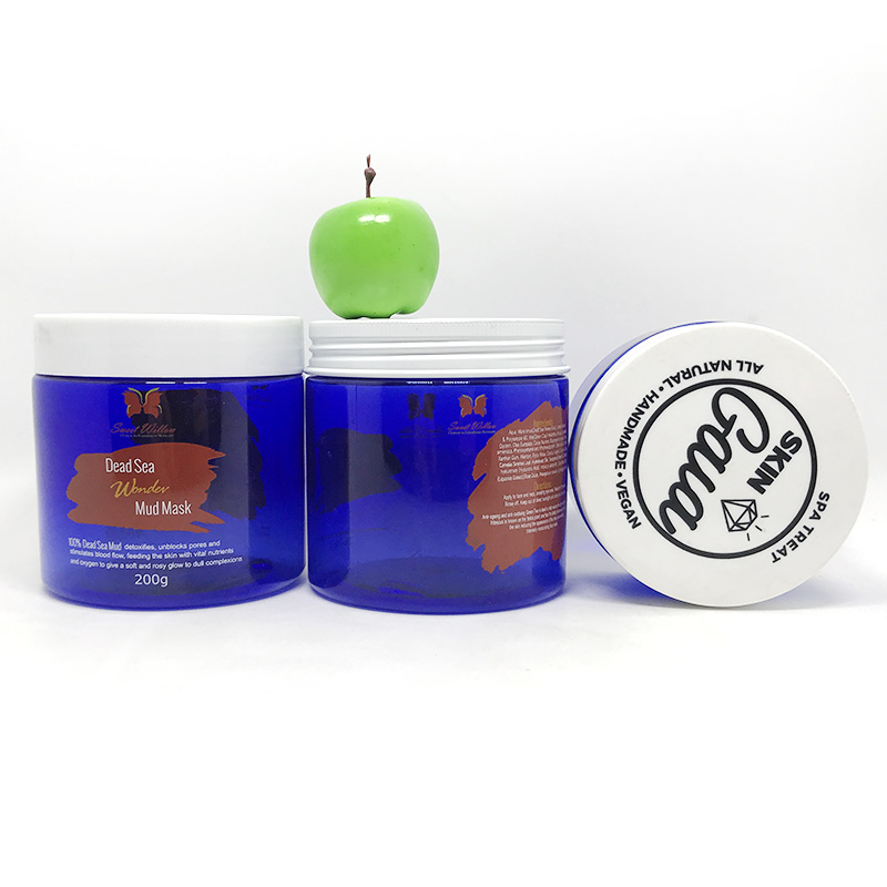 empty food container PET plastic jar 250 ml cosmetic cream jars 250g clear pet 68 caliber PP cap 8oz plastic jar