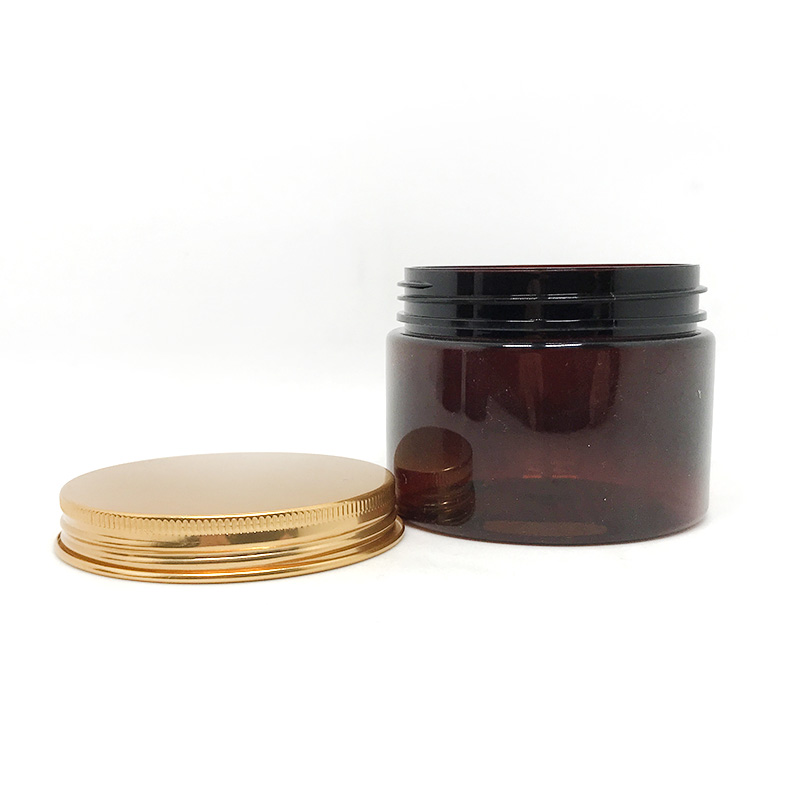 empty food container PET plastic jar 250 ml cosmetic cream jars 250g clear pet 68 caliber PP cap 8oz plastic jar