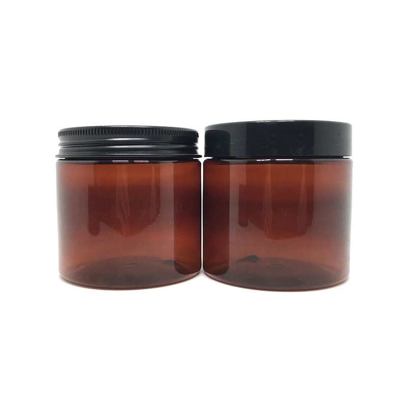 empty food container PET plastic jar 250 ml cosmetic cream jars 250g clear pet 68 caliber PP cap 8oz plastic jar
