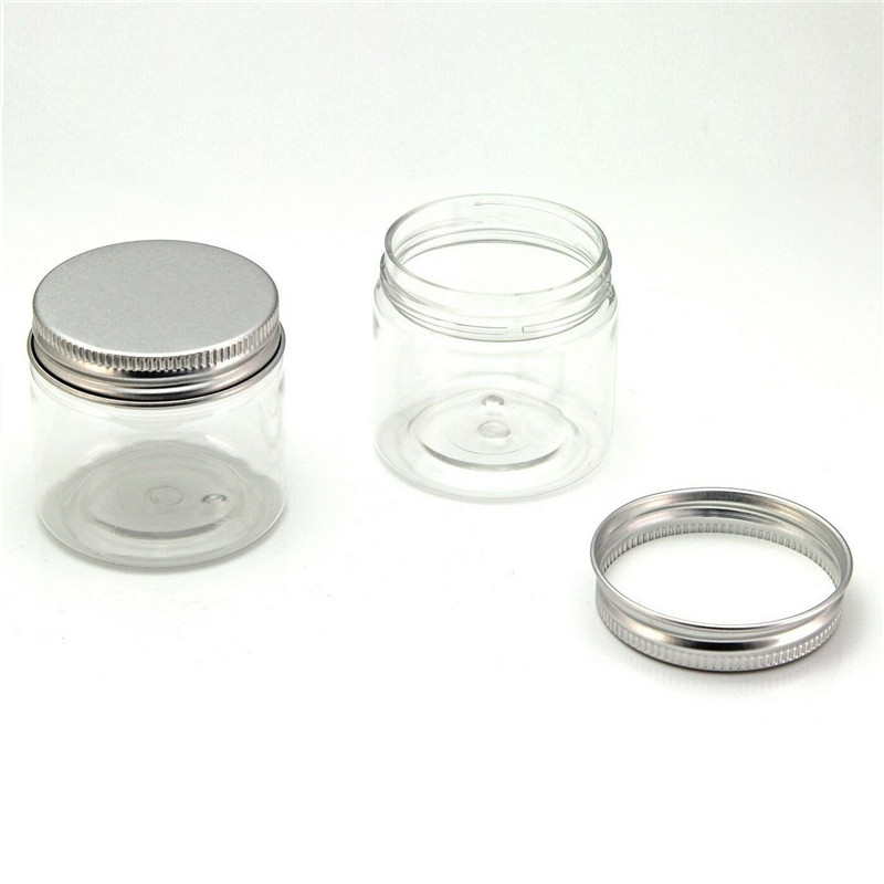 empty food container PET plastic jar 250 ml cosmetic cream jars 250g clear pet 68 caliber PP cap 8oz plastic jar